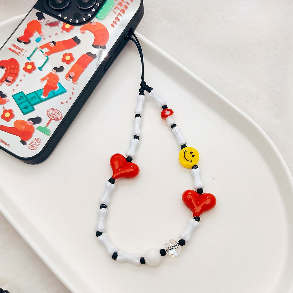 Wholesale Smiley Face Mobile Phone  Funny Bone Wristband Mobile Phone Chain